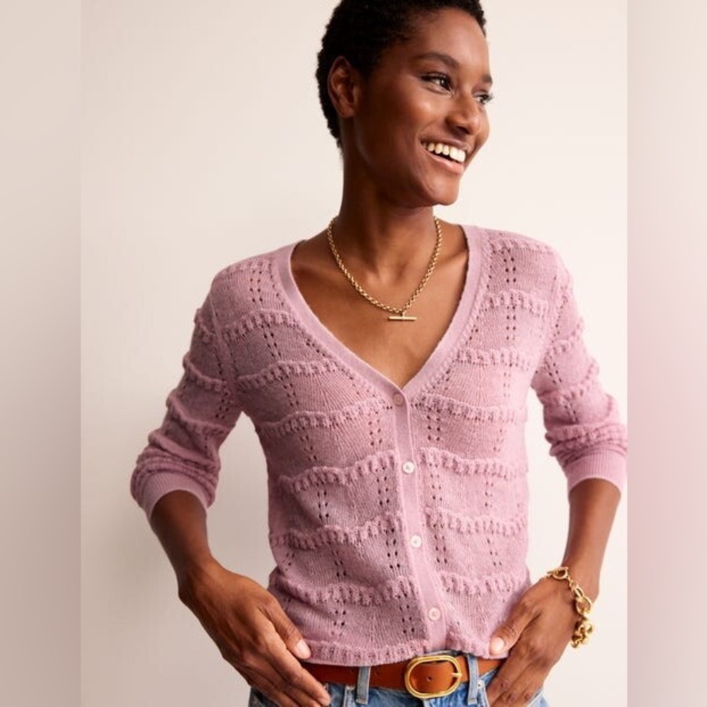 Boden Pink Women's Cardigan Sweater